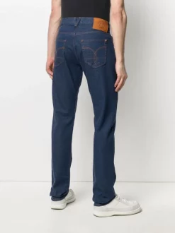 Versace Jean Droit à Patch Logo 1D100 DKBL -Pas Cher Versace Boutique 16562720 32465473 600