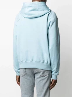 Versace 1V190 LIGHT BLUE Hoodie Medusa à Logo Homme -Pas Cher Versace Boutique 16577650 32547039 600