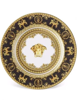Versace MULTICOLOR Assiette Baroque Nero (18 Cm) Femme