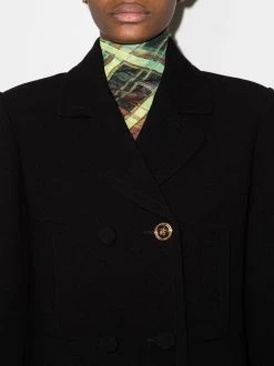 Versace Manteau Croisé En Laine 1B000 NERO -Pas Cher Versace Boutique 16687099 36600339 600