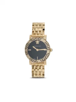 Versace GOLD-TONE Montre U3-Greca Glass 32 Mm Femme