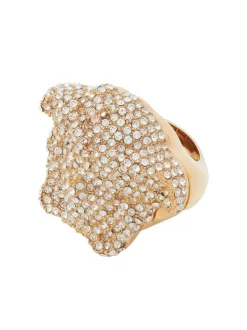 ( Access Edit ) Versace Bague Medusa Sertie De Cristaux Femme