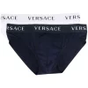 Versace A40I BIANCO BLUE Lot De Deux Slips à Logo Homme