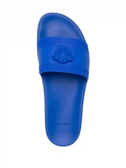 Versace Claquettes à Motif Medusa 1U280 BLUE -Pas Cher Versace Boutique 16751366 32974008 600