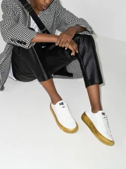 Versace 2W110 BIANCO+ORO Baskets Greca Femme -Pas Cher Versace Boutique 16761058 34561621 600