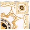 Versace 5W040 WHITE+ BLACK Foulard à Imprimé Medusa Renaissance Femme