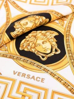 Versace 5W040 WHITE+ BLACK Foulard à Imprimé Medusa Renaissance Femme -Pas Cher Versace Boutique 16805906 34049153 600
