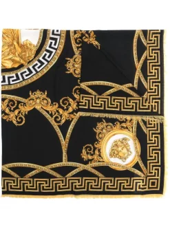 Versace Foulard à Motif Medusa Head 5B000 BLACK GOLD