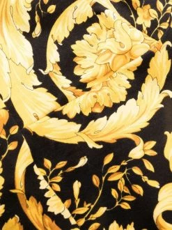 ( Positively Conscious ) Versace 5B000 BLACK GOLD Caraco Crop à Imprimé Baroque Femme -Pas Cher Versace Boutique 16805921 33775001 600