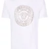 Versace 1W000 OPTICAL WHITE T-shirt Medusa à Ornements De Cristal Homme