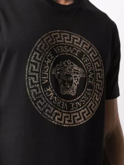 Versace 1B000 BLACK T-shirt Medusa à Ornements De Cristal Homme -Pas Cher Versace Boutique 16805937 33575697 600