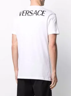 Versace T-shirt à Imprimé Medusa 2W020 WHITE+BLACK -Pas Cher Versace Boutique 16805940 33376578 600