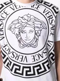 Versace T-shirt à Imprimé Medusa 2W020 WHITE+BLACK -Pas Cher Versace Boutique 16805940 33377367 600