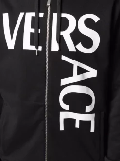 ( Positively Conscious ) Versace Hoodie Zippé à Logo Imprimé Homme -Pas Cher Versace Boutique 16805946 33557482 600