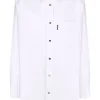 Versace 1W000 OPTICAL WHITE Chemise Medusa à Boutonnière Homme