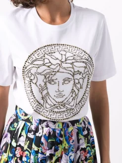 Versace T-shirt Medusa Head à Manches Courtes Femme -Pas Cher Versace Boutique 16805992 34015312 600