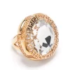 Versace 4J090 VERSACE GOLD CRYSTAL Bague Greca à Ornements Femme