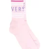 Versace Chaussettes à Logo En Intarsia 6P110 PINK+MUITICOLOR