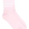 Versace Chaussettes Greca Nervurées Femme