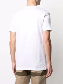 Versace 1W000 WHITE T-shirt à Logo Brodé Homme -Pas Cher Versace Boutique 16806570 33333078 600