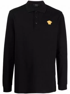 Versace 2B130 BLACK GOLD Polo Medusa à Manches Longues Homme