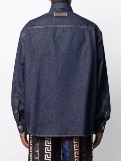 Versace Veste En Jean à Boutonnière Medusa 1D100 Dark Blue -Pas Cher Versace Boutique 16806585 33420958 600