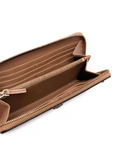 Versace 1K26V CARAMEL + ORO VERSACE Portefeuille Zippé Medusa Head Femme -Pas Cher Versace Boutique 16806604 33369271 600