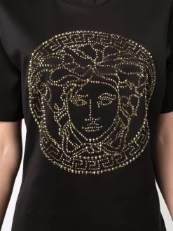 Versace T-shirt Medusa Head à Ornements En Cristal Femme -Pas Cher Versace Boutique 16806621 33795659 600