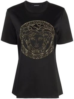 Versace T-shirt Medusa Head à Ornements En Cristal Femme