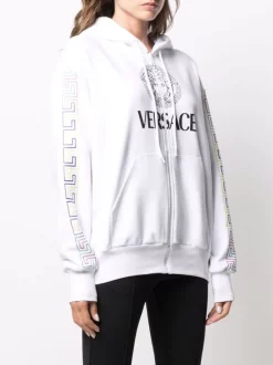 Versace 2W070 WHITE+MULTI Hoodie à Logo Imprimé Femme 7 Versace 2W070 WHITE+MULTI Hoodie à Logo Imprimé Femme -Pas Cher Versace Boutique 16806625 33552775 600