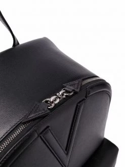 Versace Sac à Dos à Détail De Logo 1B00E BLACK+RUTHENIUM -Pas Cher Versace Boutique 16806665 33866927 600