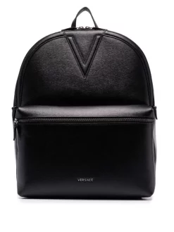 Versace Sac à Dos à Détail De Logo 1B00E BLACK+RUTHENIUM