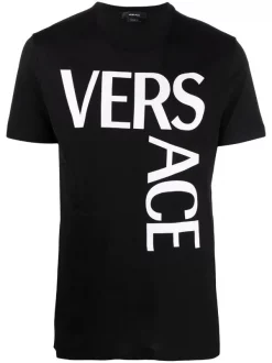 ( Positively Conscious ) Versace T-shirt Ajusté à Logo Imprimé Homme