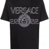 ( Nouvelle Collection ) Versace 1B000 BLACK T-shirt à Logo Brodé Homme