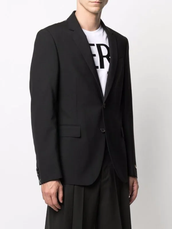 Versace 1B000 BLACK Blazer à Simple Boutonnage Homme 3 Versace 1B000 BLACK Blazer à Simple Boutonnage Homme – Image 3