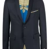 Versace Veste En Laine à Simple Boutonnage 5U120 BLUE PRINT