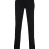 Versace 1B000 BLACK Pantalon De Costume En Laine Homme