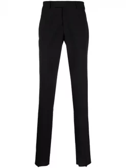 Versace 1B000 BLACK Pantalon De Costume En Laine Homme