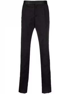 Versace Pantalon à Taille Contrastante 1B000 BLACK