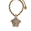 Versace 4J090 GOLD CRYSTAL Bracelet Medusa à Ornements En Cristal Femme