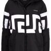 Versace Doudoune à Imprimé Greca 2B020 BLACK + WHITE