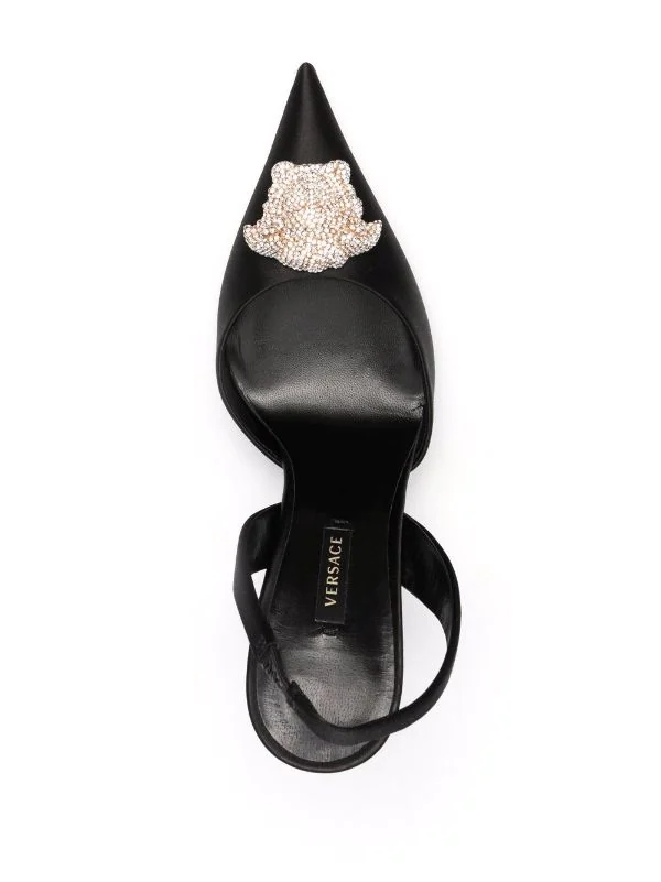 Versace Escarpins La Medusa à Bride Arrière Femme 4 Versace Escarpins La Medusa à Bride Arrière Femme – Image 4