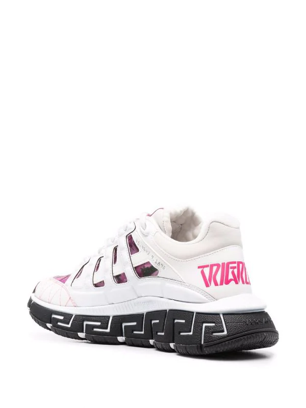 ( Nouvelle Collection ) Versace Baskets Trigreca à Semelle épaisse 6W310 BIANCO+PALE PINK+MULTICOLOR 3 ( Nouvelle Collection ) Versace Baskets Trigreca à Semelle épaisse 6W310 BIANCO+PALE PINK+MULTICOLOR – Image 3