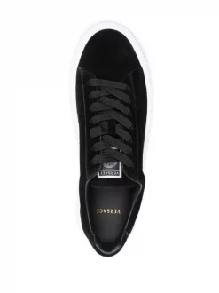 Versace Baskets En Velours Greca à Semelle épaisse 1B000 NERO -Pas Cher Versace Boutique 16807475 33763184 600