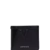 Versace Portefeuille à Logo Embossé 1B00E NERO