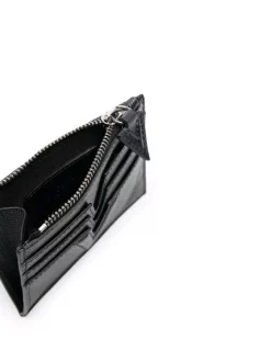 Versace Porte-cartes à Logo Imprimé 1B00E NERO + RUTENIO -Pas Cher Versace Boutique 16807494 33763245 600