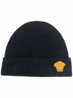 Versace Bonnet à Logo Medusa Brodé 1B000 BLACK