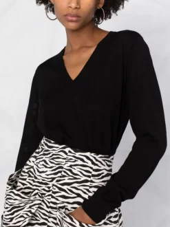 Versace 2B020 Black+White Pull En Maille Intarsia Femme -Pas Cher Versace Boutique 16808009 eb6544ce c1de 45dc 98f3 692ab7b07059 600