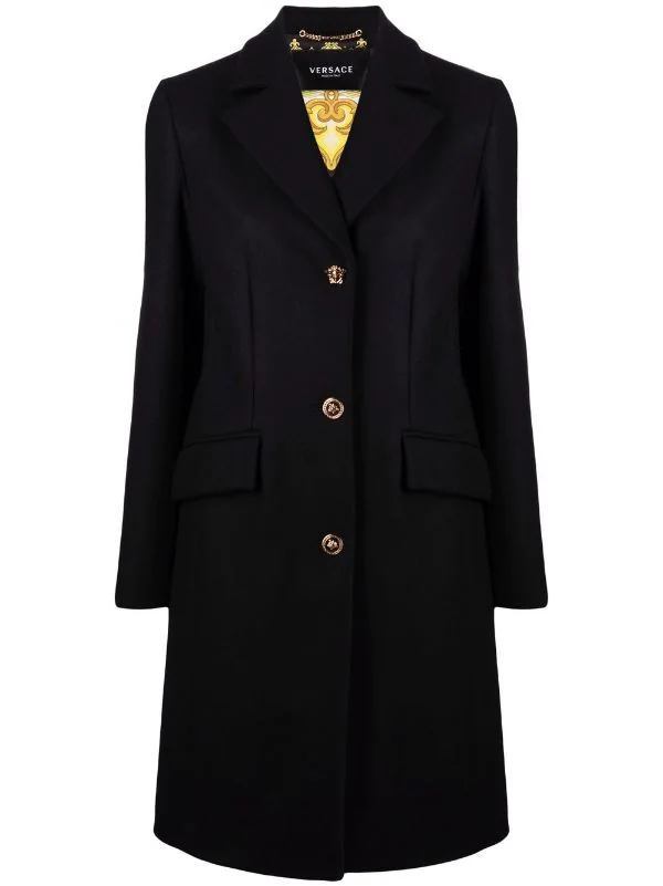 Versace Manteau Medusa En Laine 1B000 BLACK 1 Versace Manteau Medusa En Laine 1B000 BLACK