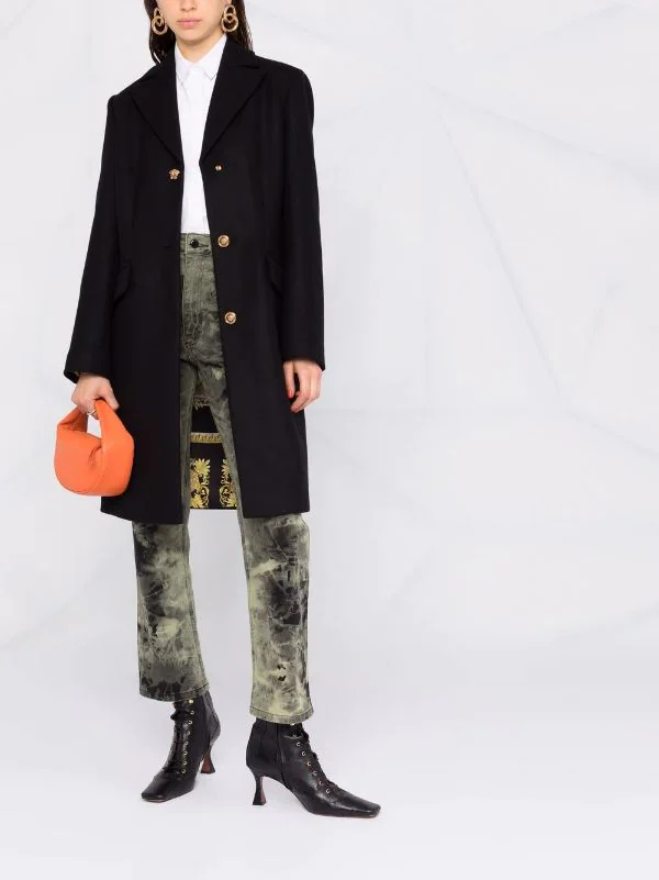 Versace Manteau Medusa En Laine 1B000 BLACK 2 Versace Manteau Medusa En Laine 1B000 BLACK – Image 2